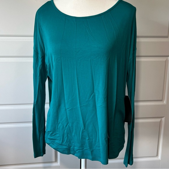Long Sleeve‎ Tunic Top Flowy Relaxed Fit Everyday Tee Shirt - Picture 1 of 6